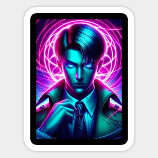 Levi ackerman neon Sticker